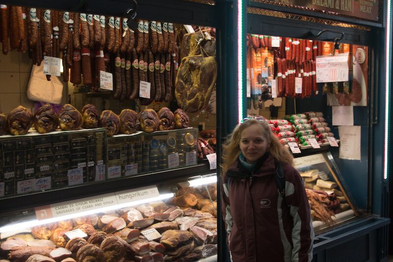 Local salamis in the Great Market Hall
