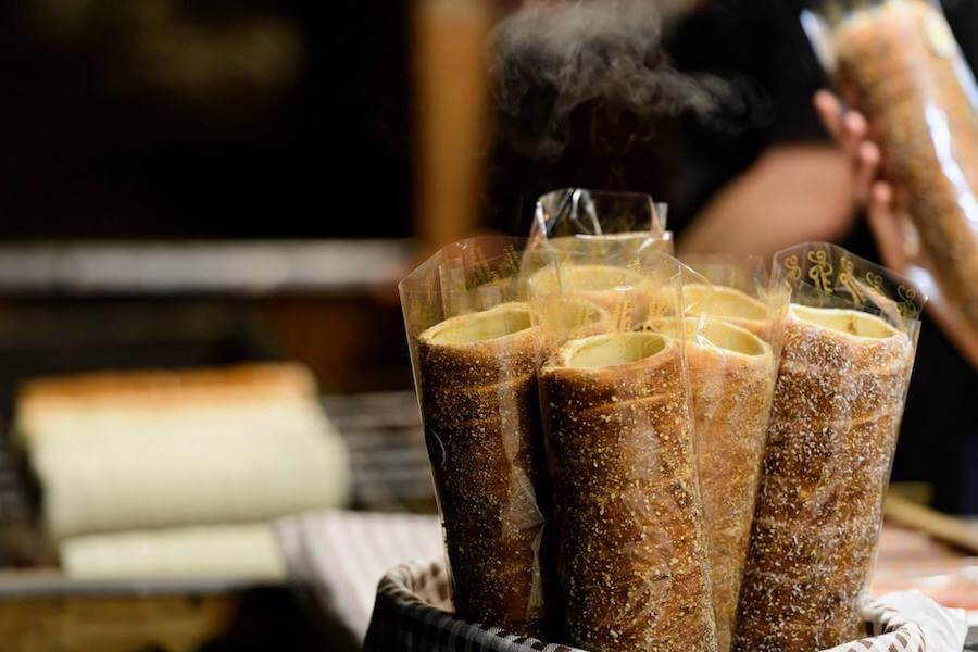 Chimney cake heaven in Budapest